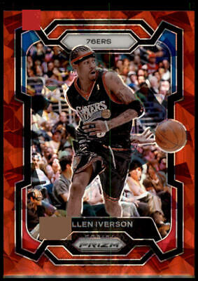 2023-24 Panini Prizm #184 Allen Iverson Prizms Red Ice