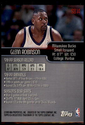 1999-00 Topps #SB14 Glenn Robinson Season's Best Gliders