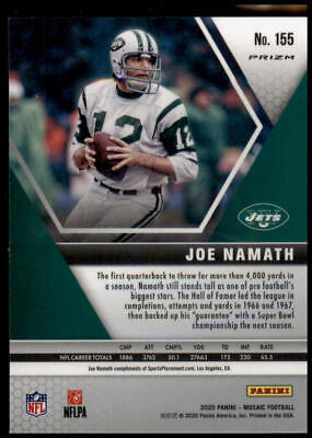 2020 Panini Mosaic #155 Joe Namath Prizm Camo Pink