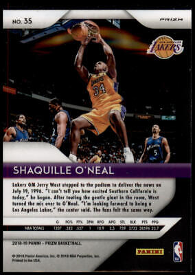 2018-19 Panini Prizm #35 Shaquille O'Neal Prizms Hyper