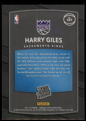 2017-18 Donruss Optic #181 Harry Giles Rated Rookie Shock