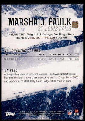 2014 Topps Fire #7 Marshall Faulk