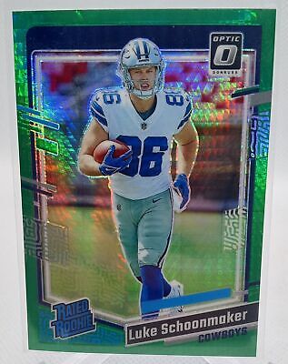 2023 Donruss Optic #227 Luke Schoonmaker Green Hyper Prizm Rated Rookie