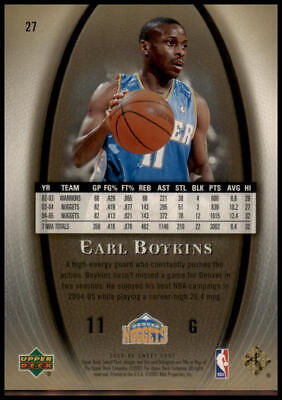 2005-06 Upper Deck Sweet Shot #27 Earl Boykins Gold #/199