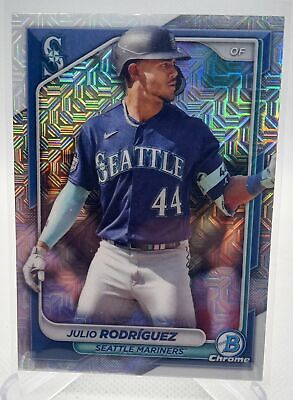 2024 Bowman #90 Julio Rodríguez Silver Pack Mojo Refractor