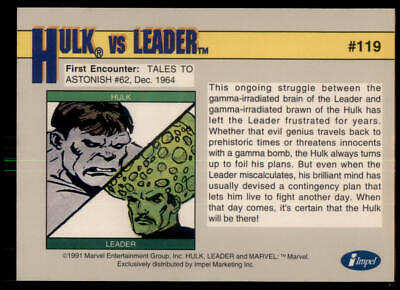 1991 Impel Marvel Universe II #119 Hulk vs. Leader