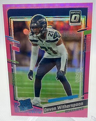 2023 Donruss Optic #292 Devon Witherspoon Pink Prizm Rated Rookie