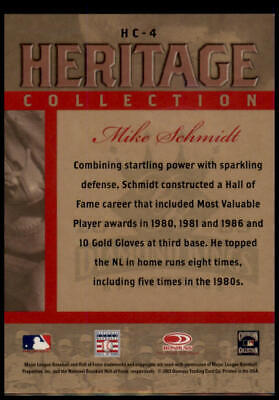 2003 Donruss Diamond Kings #HC-4 Mike Schmidt Heritage Collection