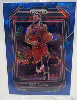 2022-23 Panini Prizm #92 Zach LaVine Prizms Blue Ice #/125