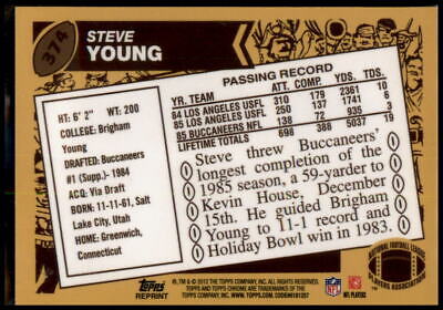 2012 Topps #374 Steve Young Rookie Reprint