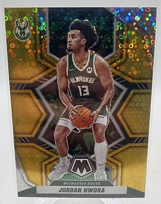 2021-22 Panini Mosaic #47 Jordan Nwora Fast Break Gold #/10