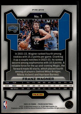 2023-24 Panini Prizm #1 Franz Wagner Prizms Red Ice