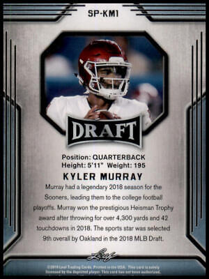 2019 Leaf Draft #SP-KM1 Kyler Murray Kyler Murray SPs