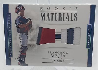 2018 Panini National Treasures  Francisco Mejia Rookie Dual Patch Holo #/25