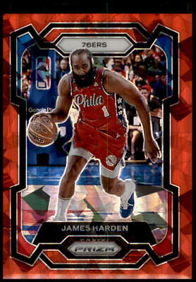 2023-24 Panini Prizm #98 James Harden Prizms Red Ice