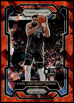 2023-24 Panini Prizm #78 Karl-Anthony Towns Prizms Red Ice