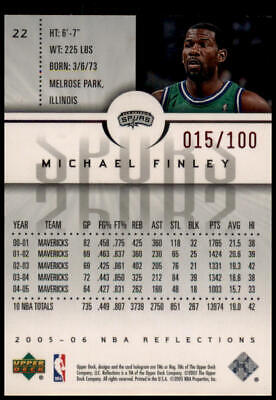 2005-06 Upper Deck Reflections #22 Michael Finley Red #/100