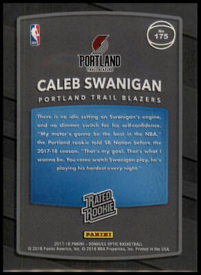 2017-18 Donruss Optic #175 Caleb Swanigan Rated Rookie Shock