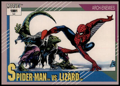 1991 Impel Marvel Universe II #112 Spider-Man vs. Lizard