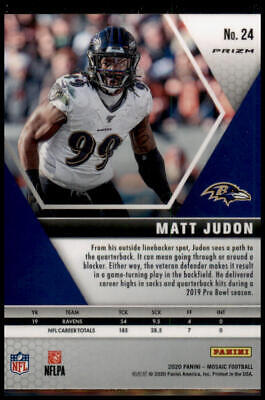 2020 Panini Mosaic #24 Matt Judon Prizm Red Red Hobby Exclusive Rare