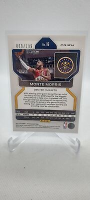 2021-22 Panini Prizm #16 Monte Morris Blue #/199