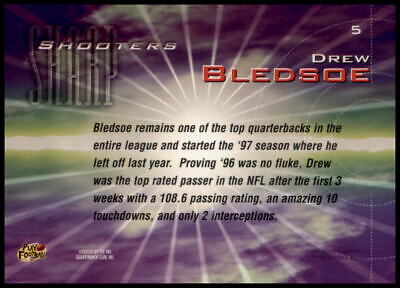 1997 Playoff Zone #5 Drew Bledsoe Sharpshooters Red