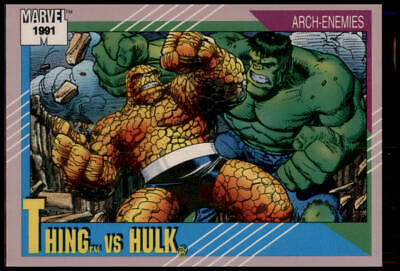 1991 Impel Marvel Universe II #103 Thing vs. Hulk