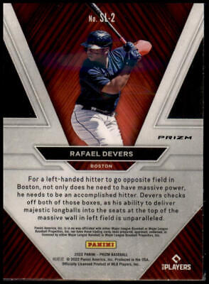 2022 Panini Prizm #SL-2 Rafael Devers Sluggers Silver Prizm