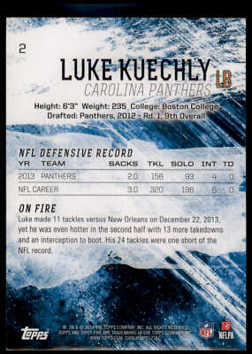 2014 Topps Fire #2 Luke Kuechly