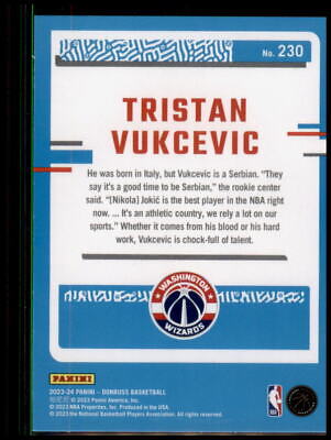 2023-24 Donruss #230 Tristan Vukcevic Choice Silver Rated Rookie