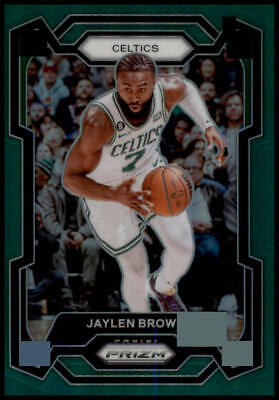 2023-24 Panini Prizm #31 Jaylen Brown Prizms Green