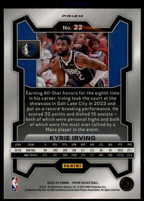 2023-24 Panini Prizm #22 Kyrie Irving Prizms Red Ice