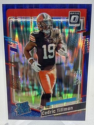 2023 Donruss Optic #224 Cedric Tillman Purple Shock Rated Rookie