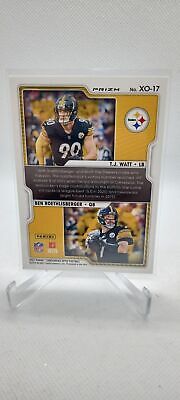 2021 Panini Contenders Optic #XO-17 Ben Roethlisberger / T.J. Watt Xs and Os