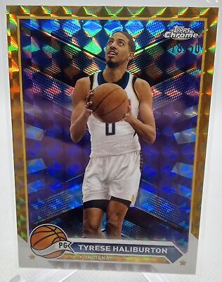 2023-24 Topps Chrome #4 Tyrese Haliburton Gold Refractors #/50