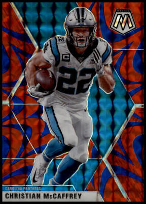 2020 Panini Mosaic #36 Christian McCaffrey Prizm Reactive Blue