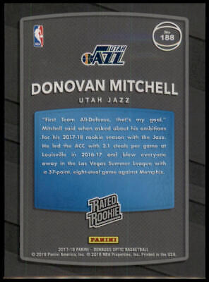 2017-18 Donruss Optic #188 Donovan Mitchell Rated Rookie Shock