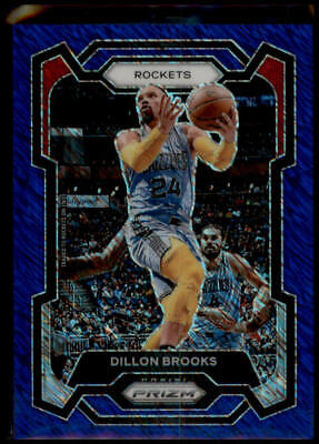 2023-24 Panini Prizm #68 Dillon Brooks Prizms Blue Shimmer FOTL #/35