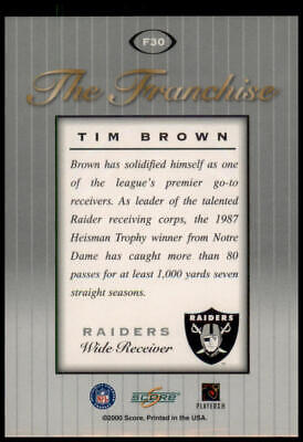 2000 Score #F30 Tim Brown Franchise