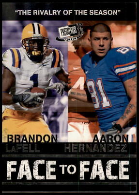 2010 Press Pass PE #FF8 Brandon LaFell / Aaron Hernandez Face To Face