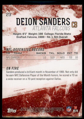 2014 Topps Fire #23 Deion Sanders