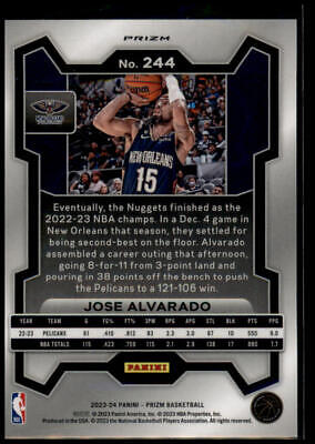 2023-24 Panini Prizm #244 Jose Alvarado Prizms Red Ice