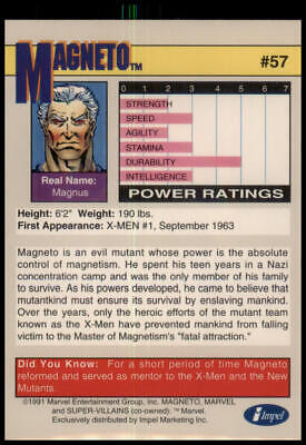 1991 Impel Marvel Universe II #57 Magneto