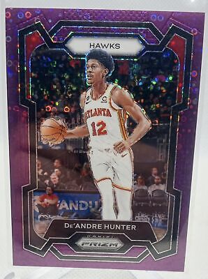 2023-24 Panini Prizm #207 De'Andre Hunter Prizms Fast Break Purple #/75