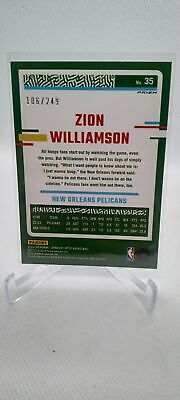 2023-24 Donruss Optic #35 Zion Williamson Aqua #/249