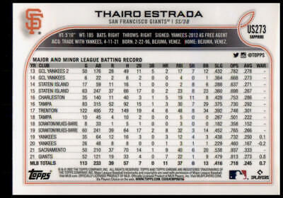 2022 Topps Chrome Update Sapphire Edition #US273 Thairo Estrada