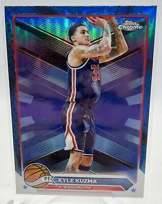 2023-24 Topps Chrome #139 Kyle Kuzma Blue Basketball Refractors