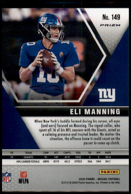 2020 Panini Mosaic #149 Eli Manning Prizm Red Red Hobby Exclusive Rare