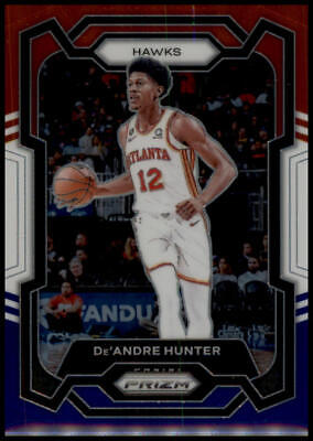 2023-24 Panini Prizm #207 De'Andre Hunter Prizms Red White and Blue