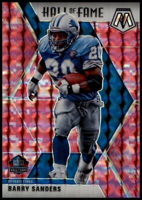 2020 Panini Mosaic #294 Barry Sanders Prizm Camo Pink